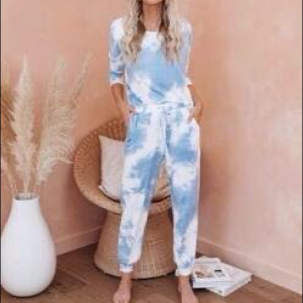 Cotton Tie Dye Two Piece Set.